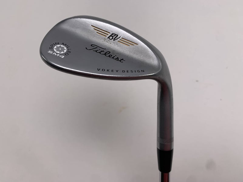 Titleist Vokey Spin Milled SM4 Chrome Sand Wedge SW 54* 11 Wedge Steel Mens RH