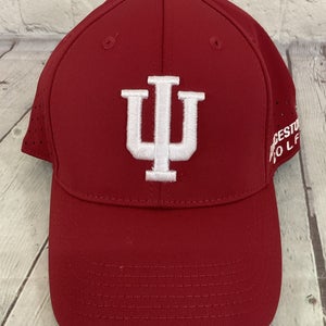 Bridgestone Golf Adult's INDIANA HOOSIERS Fitted Golf Hat Red White OS