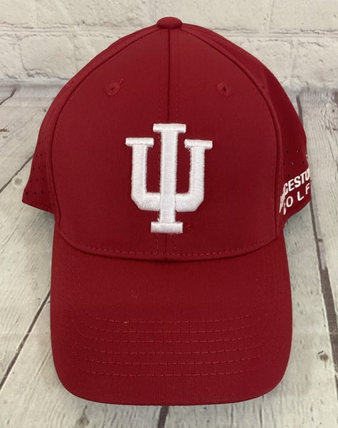 Bridgestone Golf Adult's INDIANA HOOSIERS Fitted Golf Hat Red White OS