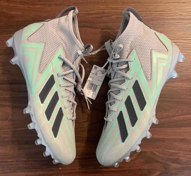 Adidas Men's Freak 23 Bounce High Gry/Mint Football Cleats Size 13.5 GW1745