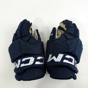 Used Navy CCM Tacks Pro Gloves | 14" | D373