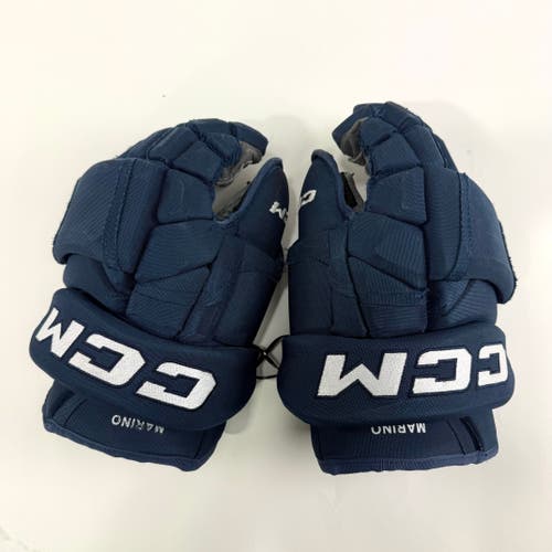Used Navy CCM HG12 Gloves | 14" | D376