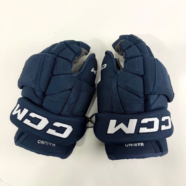 Used Navy CCM HG12 Gloves | 14" | D376
