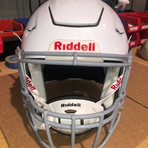 USED RIDDELL FLEX ADULT HELMET - LARGE - METALLIC WHIITE
