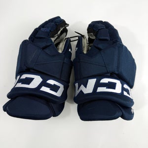 Used Navy CCM Tacks Pro Gloves | 14" | D364