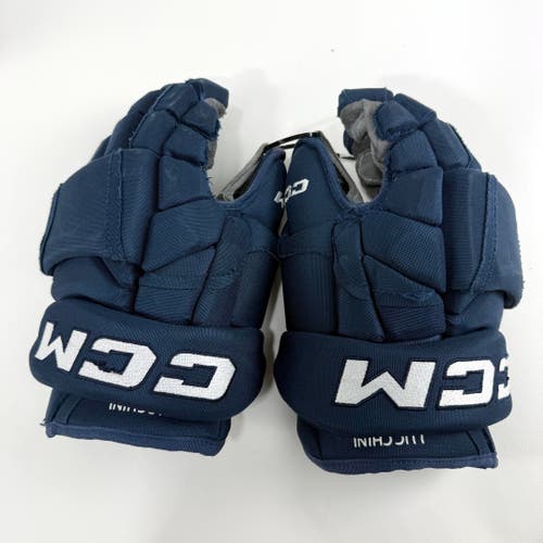 Used Navy CCM HG12 Gloves | 14" | D370
