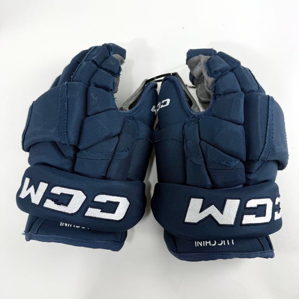 Used Navy CCM HG12 Gloves | 14" | D370