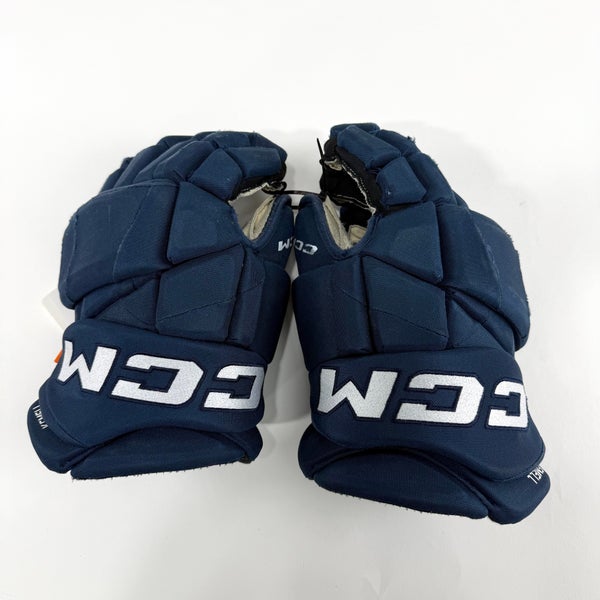 Used Navy CCM Jetspeed Pro Gloves | 14" | D366