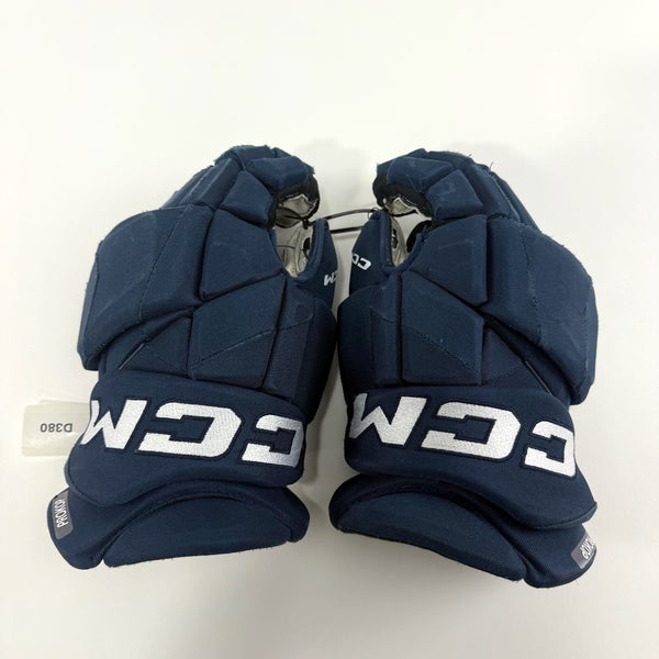 Used Navy CCM Jetspeed Pro Gloves | 15" | D380
