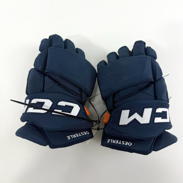 Used Navy CCM Jetspeed Pro Gloves | 14" | D362
