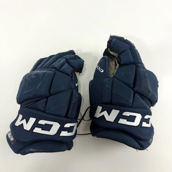 Used Navy CCM Jetspeed Pro Gloves | 14" | D356