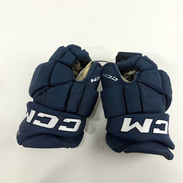 Used Navy CCM Jetspeed Pro Gloves | 14" | D360