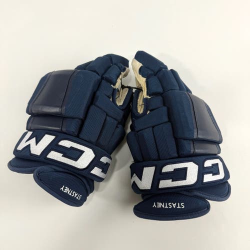 Used Navy CCM HG97 Gloves | 14" | D353