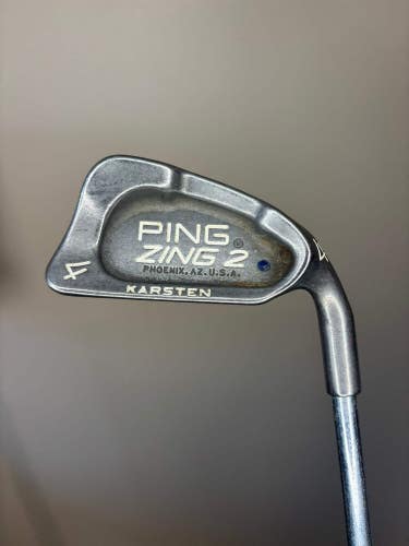 Ping Zing 2 4-Iron Blue Dot JZ Steel Stiff Flex 38.25 NICE