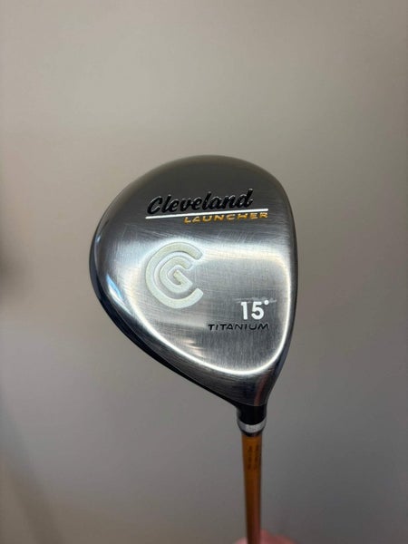 Cleveland Launcher Titanium 3-Wood 15 Fujikura Gold Stiff Flex 43.25 +HC MINT