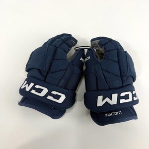 Used Navy CCM HG12 Gloves | 14" | D363