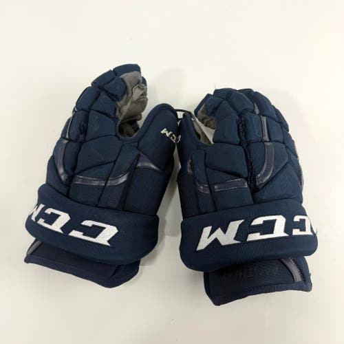 Used Navy CCM HG12 Gloves | 14" | D355