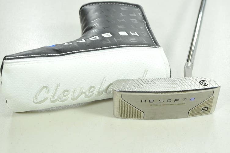 Cleveland HB Soft 2 Model 8S 35" Putter RH Slight Arc Steel with Cover # 207254