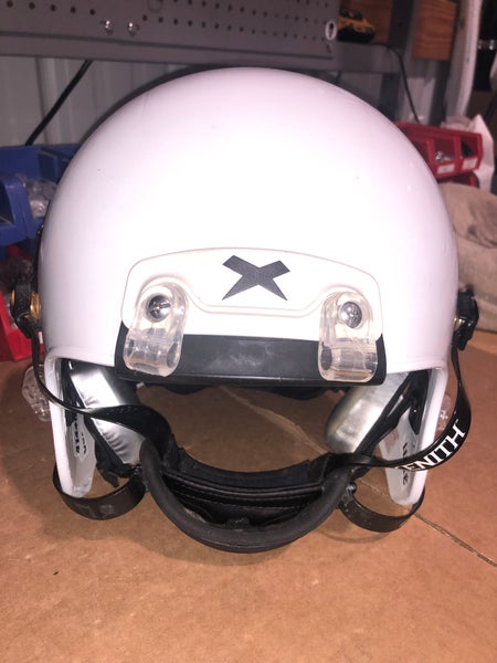 USED XENITH X2E+ ADULT FOOTBALL HELMET - LARGE - METALLIC WHITE