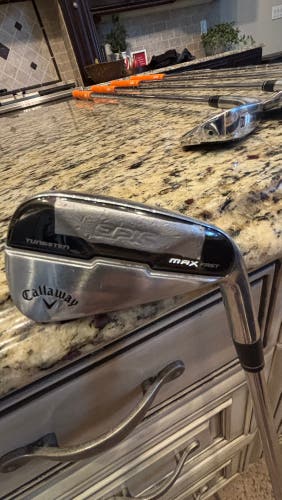 Men's Callaway Epic max fast ri Handed Iron Set Stiff Flex (5 Clubs) #7 - #9, PW, GW Steel Shaft (Us