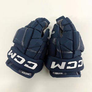Used Navy CCM HG12 Gloves | 14" | D368