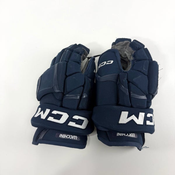 Used Navy CCM HG12 Gloves | 15" | D358