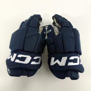 Used Navy CCM Tacks Pro Gloves | 14" | D365