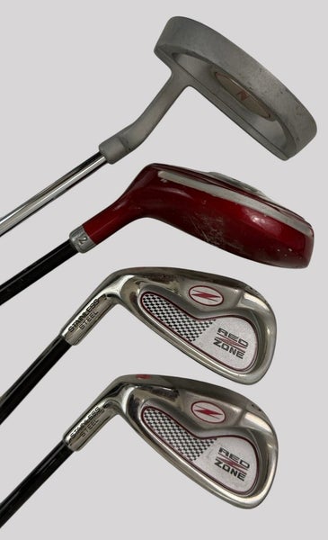 Kids RED ZONE Golf Clubs JUNIOR Hybrid, 5, 9 IRON, & PUTTER #2 LH