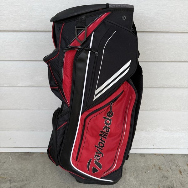 Taylormade Catalina Golf Cart Bag 15 Way Dividers Red Black White