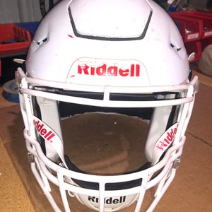 USED RIDDELL FLEX ADULT HELMET - LARGE - METALLIC WHIITE