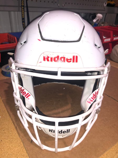 USED RIDDELL FLEX ADULT HELMET - LARGE - METALLIC WHIITE