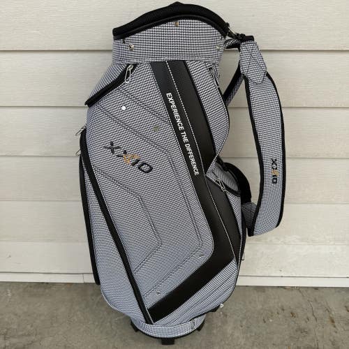 XXIO 2024 Lightweight 4 Way Caddy Golf Cart Staff Bag Houndstooth