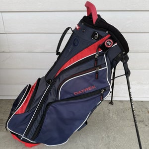 Datrek DG Go Lite Hybrid Stand Cart Golf Bag 14 Way Dividers Red White Blue