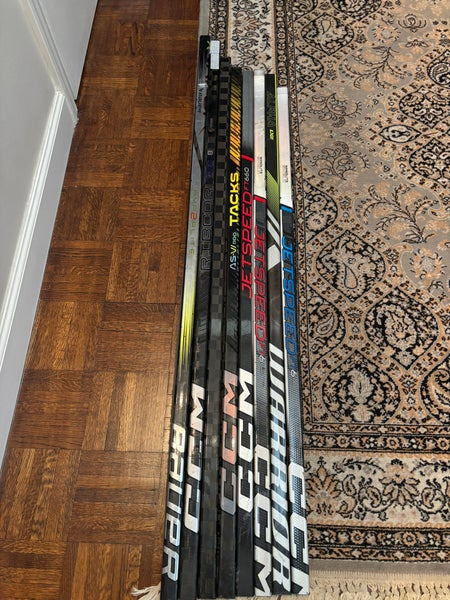 Bundle of 8 Broken Hockey Stick Shafts Bauer CCM Warrior