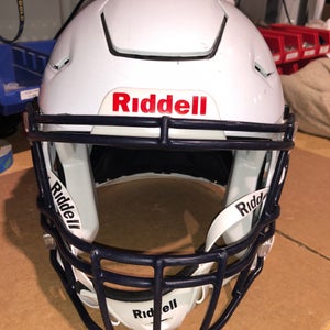 USED RIDDELL FLEX ADULT HELMET - LARGE - METALLIC WHIITE