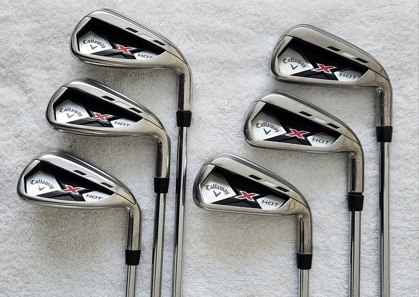Men's Callaway X HOT Iron Set (5 iron - PW, 6 clubs) RH; Steel Shafts