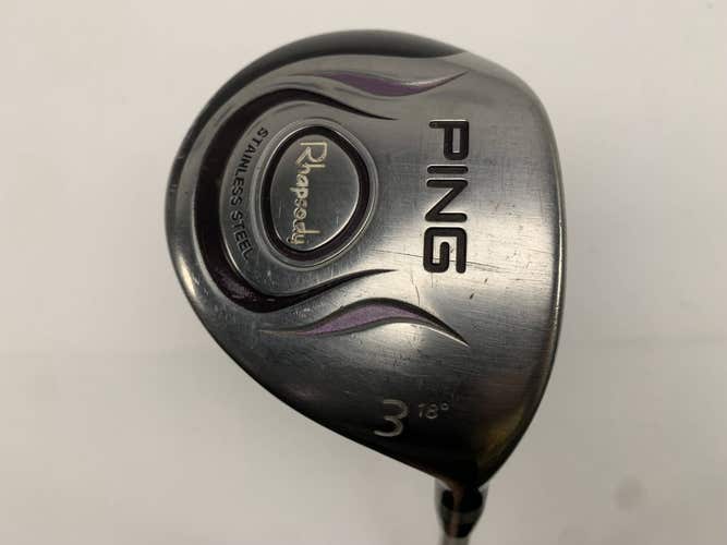 Ping Rhapsody 3 Fairway Wood 18* ULT 129 Ultra Light Ladies Graphite Womens RH