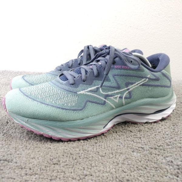 Mizuno Wave Rider 27 SSW Womens Size 8.5 Running Shoes Blue Sneakers Low Top