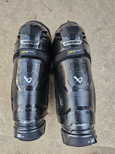 Senior Bauer Supreme M5 Pro 16" Shin Pads (Used)