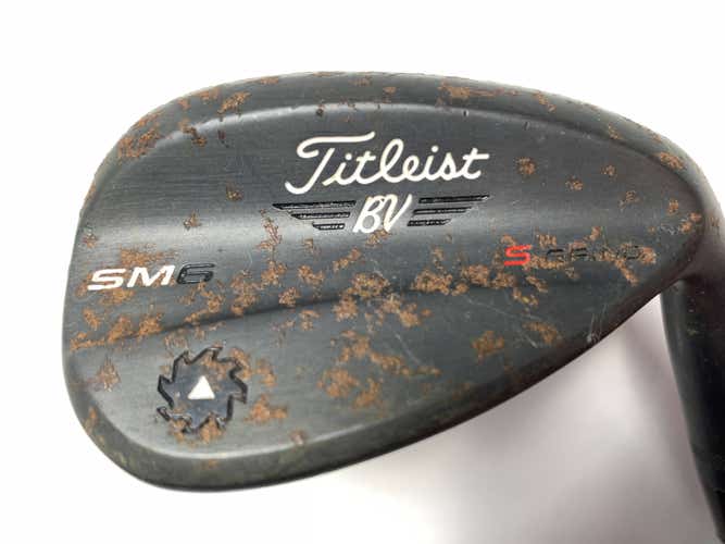 Titleist Vokey SM6 Jet Black Lob Wedge Raw 58* 10 S-Grind Wedge Steel Mens RH