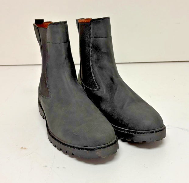 Madden by Steve Madden Black Leather Chelsea Boots Ortholite Soles US 12 EU 45
