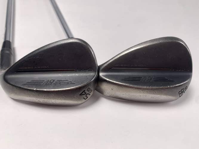 Titleist Vokey SM9 Jet Black Premium Wedge Set 54* 12 | 58* 12 Project X Mens RH