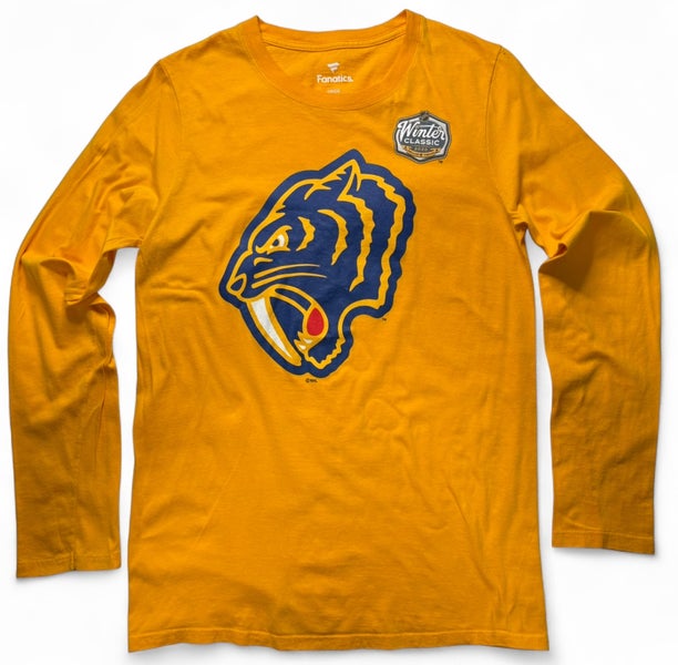 NASHVILLE PREDATORS SMALL FANATICS 2020 WINTER CLASSIC LONG SLEEVE SHIRT GOLD
