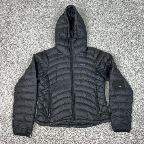 Patagonia Jacket Womens Small Black Down Sweater Hooded Puffer Winter Coat Hoody