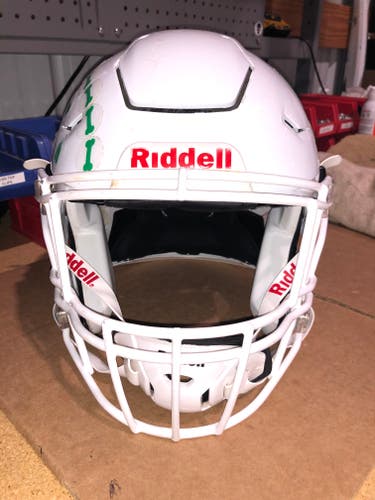 USED RIDDELL FLEX ADULT HELMET - LARGE - METALLIC WHIITE