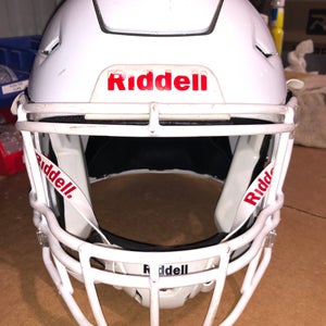 USED RIDDELL FLEX ADULT HELMET - LARGE - METALLIC WHIITE