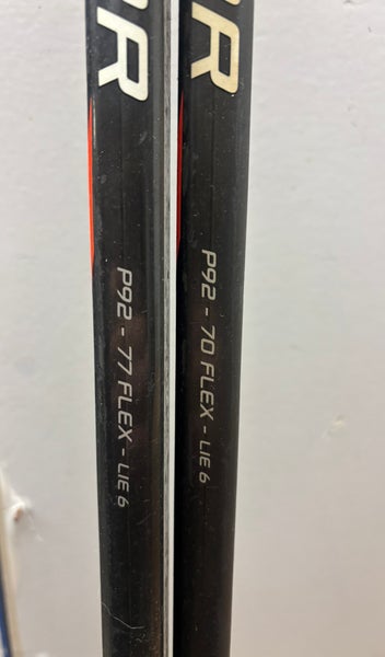 Senior Bauer Vapor 2X Right Handed Hockey Stick P92 77 Flex (light use)