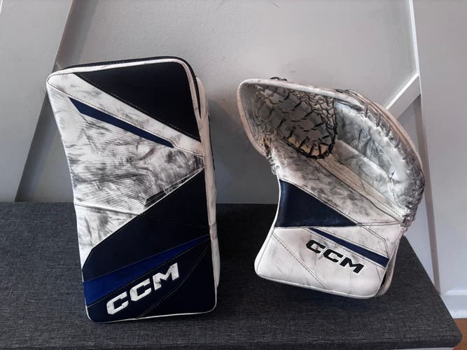 CCM Axis 2 Regular (Used) Glove and CCM Axis 2.9 Blocker (Used)