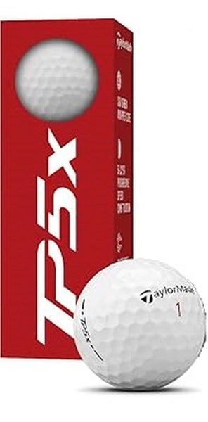 Taylor Made TP5x Golf Balls (White, 3pk) 1 Sleeve 2024 NEW