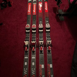 Pair of 2021 Nordica Dobermann GS WC 193 cm Racing Skis Max Din 16 (Used) read description